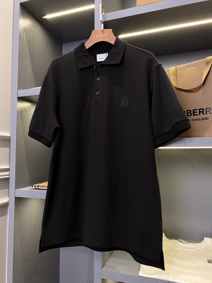 Burberry Embroidered Check Trim Polo Shirt