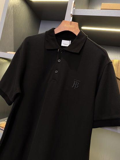 Burberry Embroidered Check Trim Polo Shirt