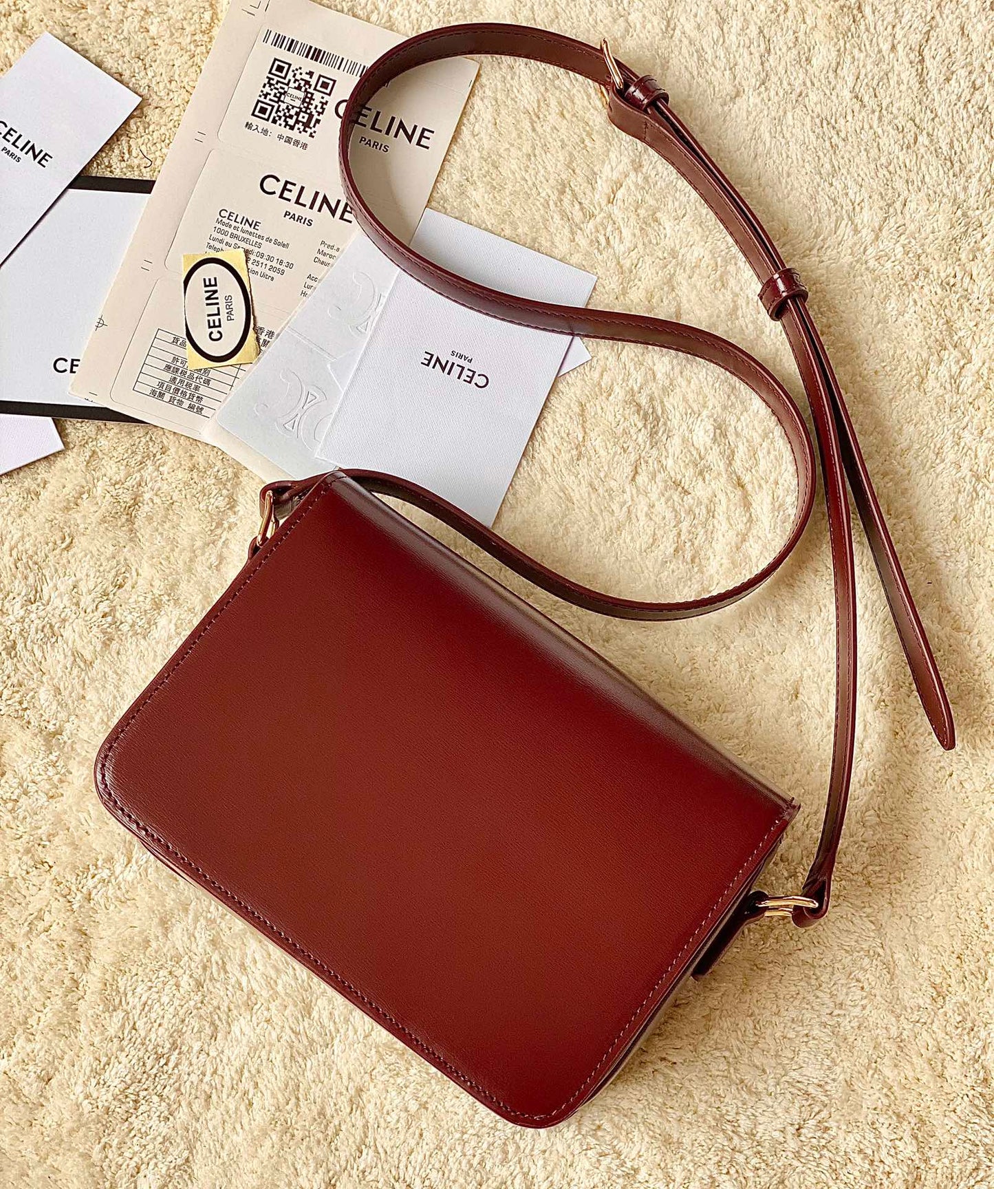 Celine Triomphe Box Calfskin Bag