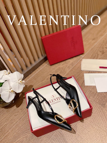 Valentino VLogo Signature Rhinestone Low-Heel Pumps – 2022 Collection