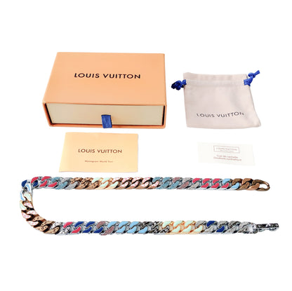 Louis Vuitton Chain Links Patches Monogram Necklace