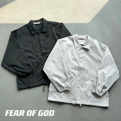 Fear of God Essentials 1977 Series Lapel Coach Jacket – Eighth Season