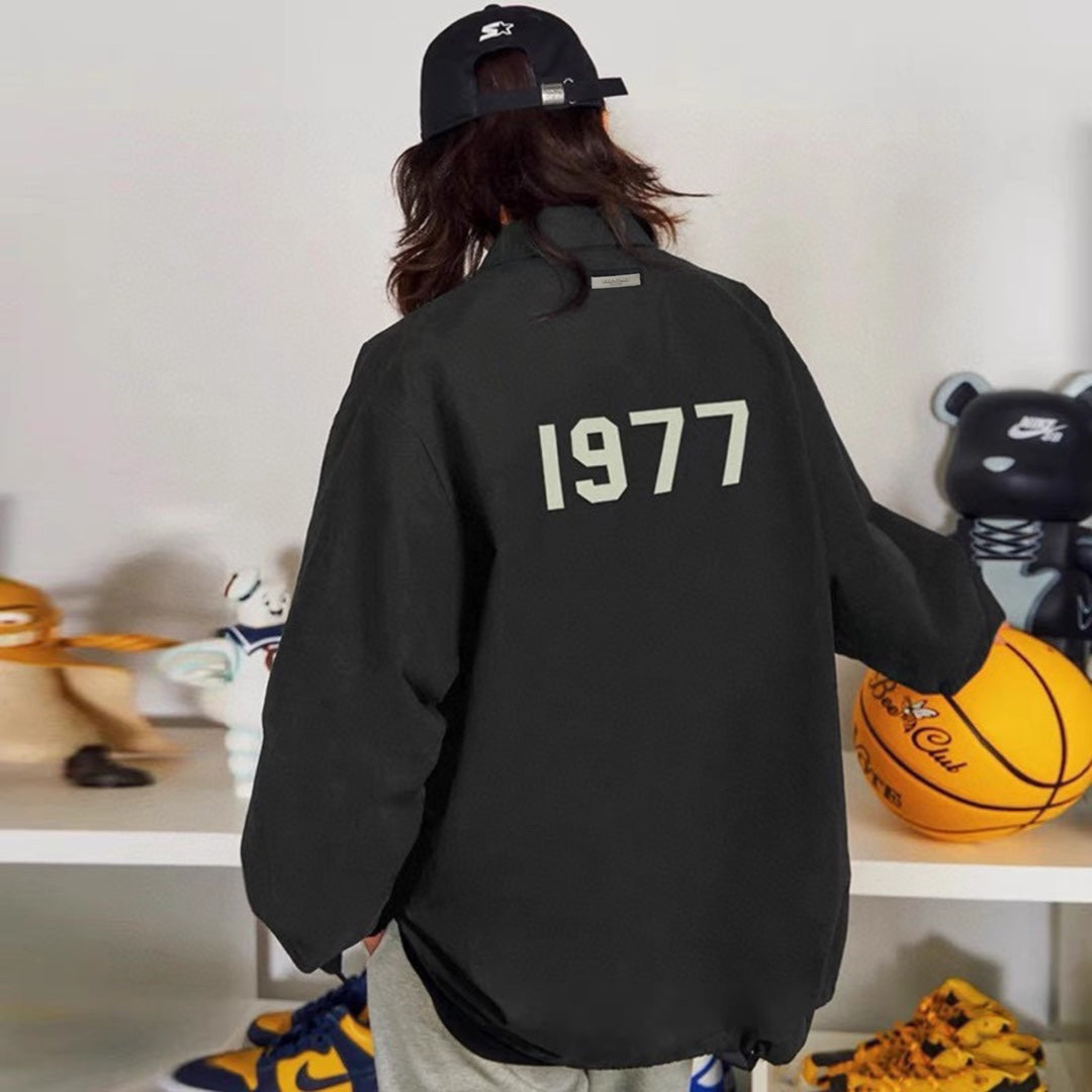 Fear of God Essentials 1977 Series Lapel Coach Jacket – Eighth Season