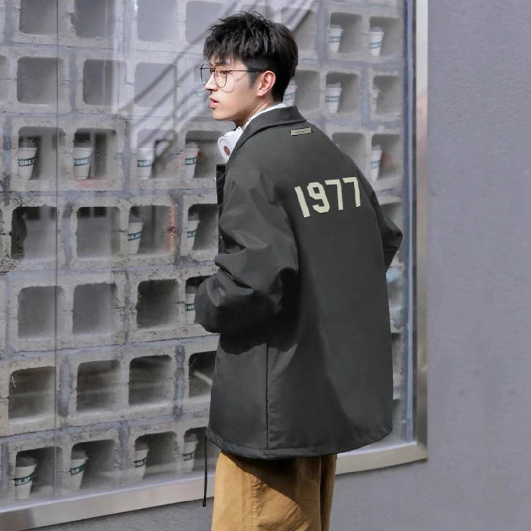 Fear of God Essentials 1977 Series Lapel Coach Jacket – Eighth Season