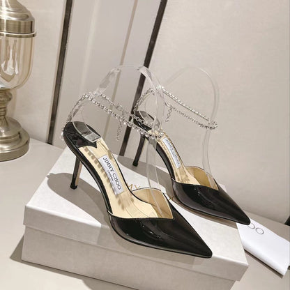 Jimmy Choo Rhinestone and Pearl Embellished Sandals – 2025 Collection