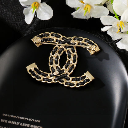 Chanel Leather Chain Double C Brooch – Autumn/Winter Collection