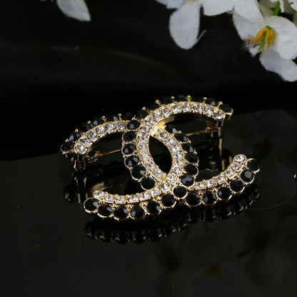 Chanel Double C Crystal Brooch – New Collection