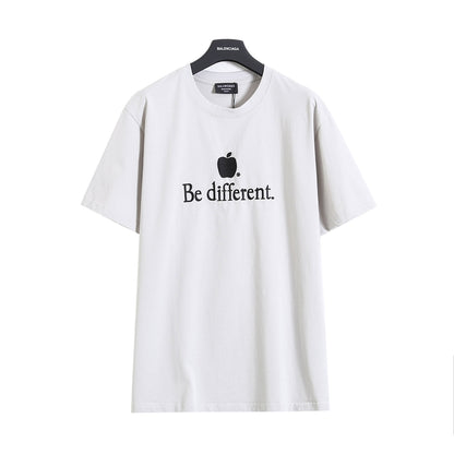 Balenciaga Apple Logo Embroidered Distressed T-Shirt – 26SS