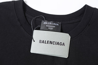 Balenciaga Apple Logo Embroidered Distressed T-Shirt – 26SS