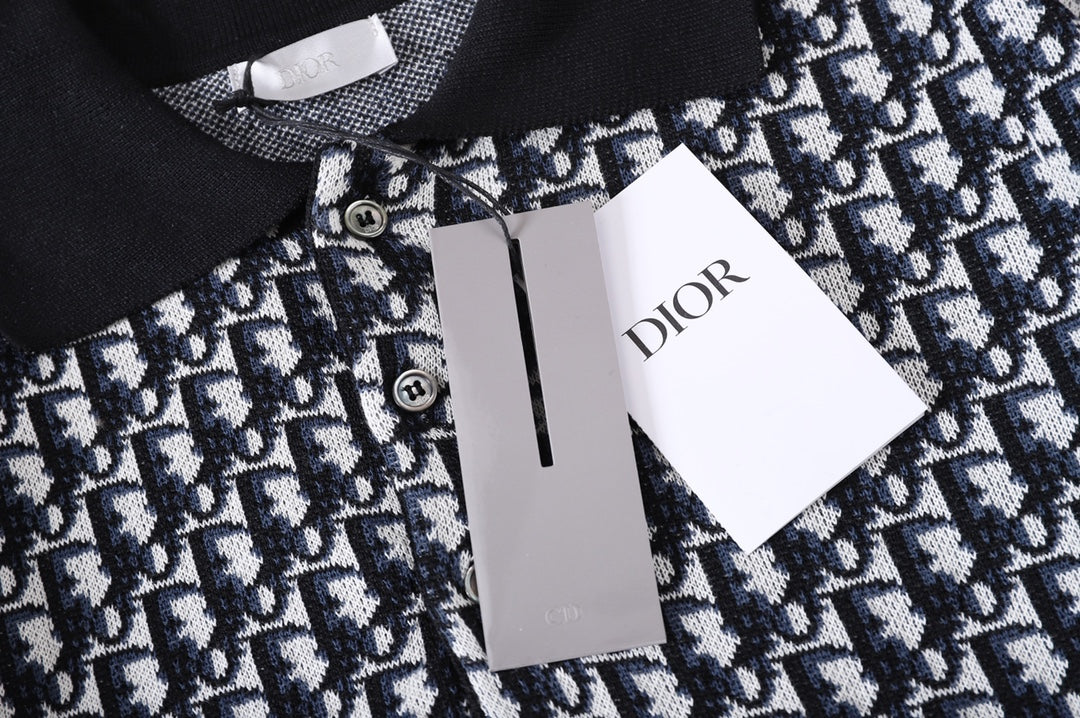 Dior Oblique Jacquard Cotton Polo Shirt – 23FW