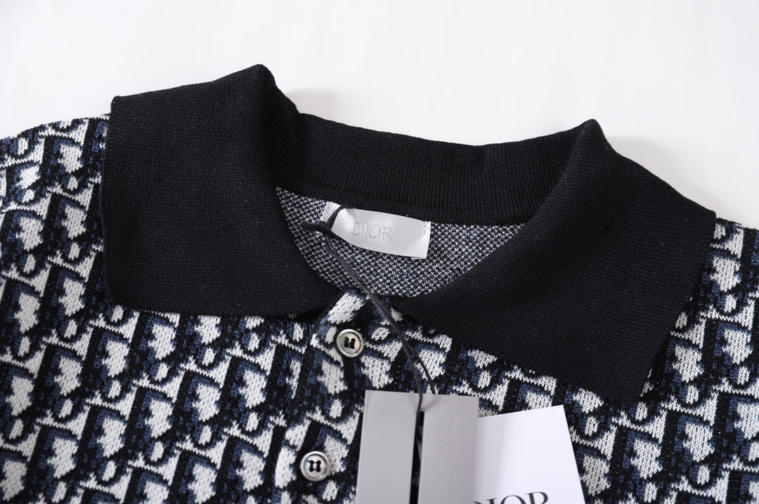 Dior Oblique Jacquard Cotton Polo Shirt – 23FW