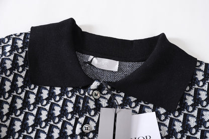 Dior Oblique Jacquard Cotton Polo Shirt – 23FW