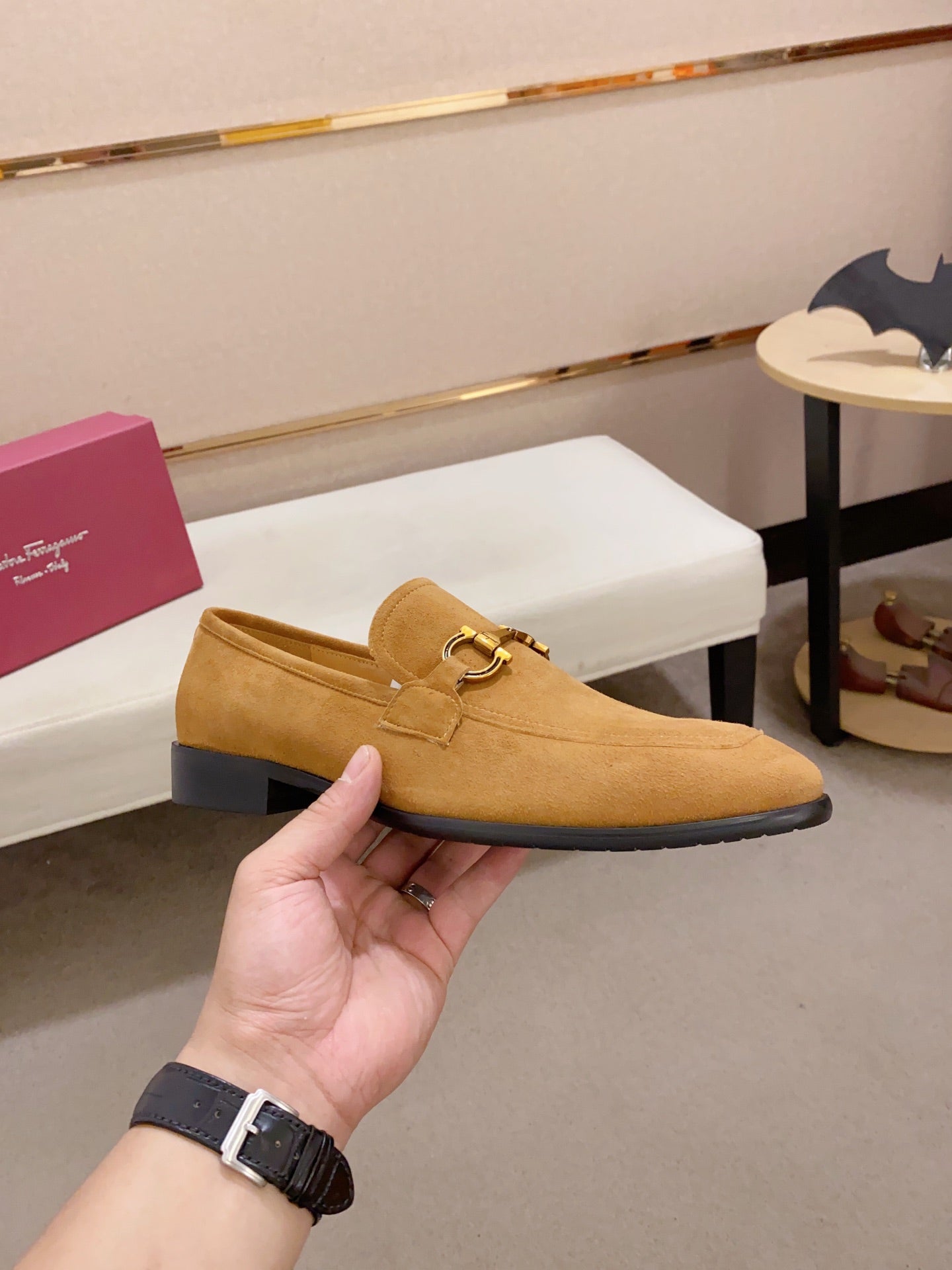 Ferragamo Suede Driving Shoes