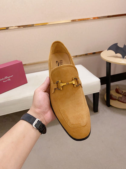 Ferragamo Suede Driving Shoes