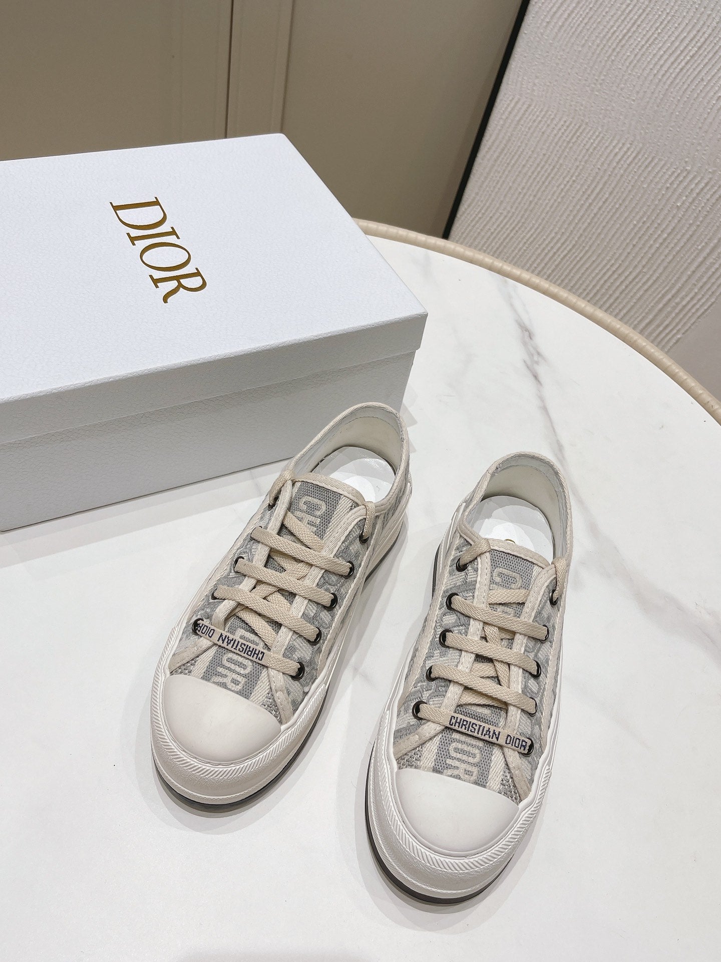 Dior Walk'n'Dior Oblique Embroidered Platform Sneakers