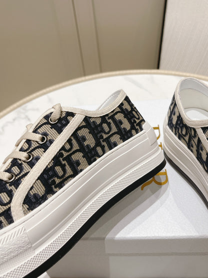 Dior Walk'n'Dior Oblique Embroidered Platform Sneakers