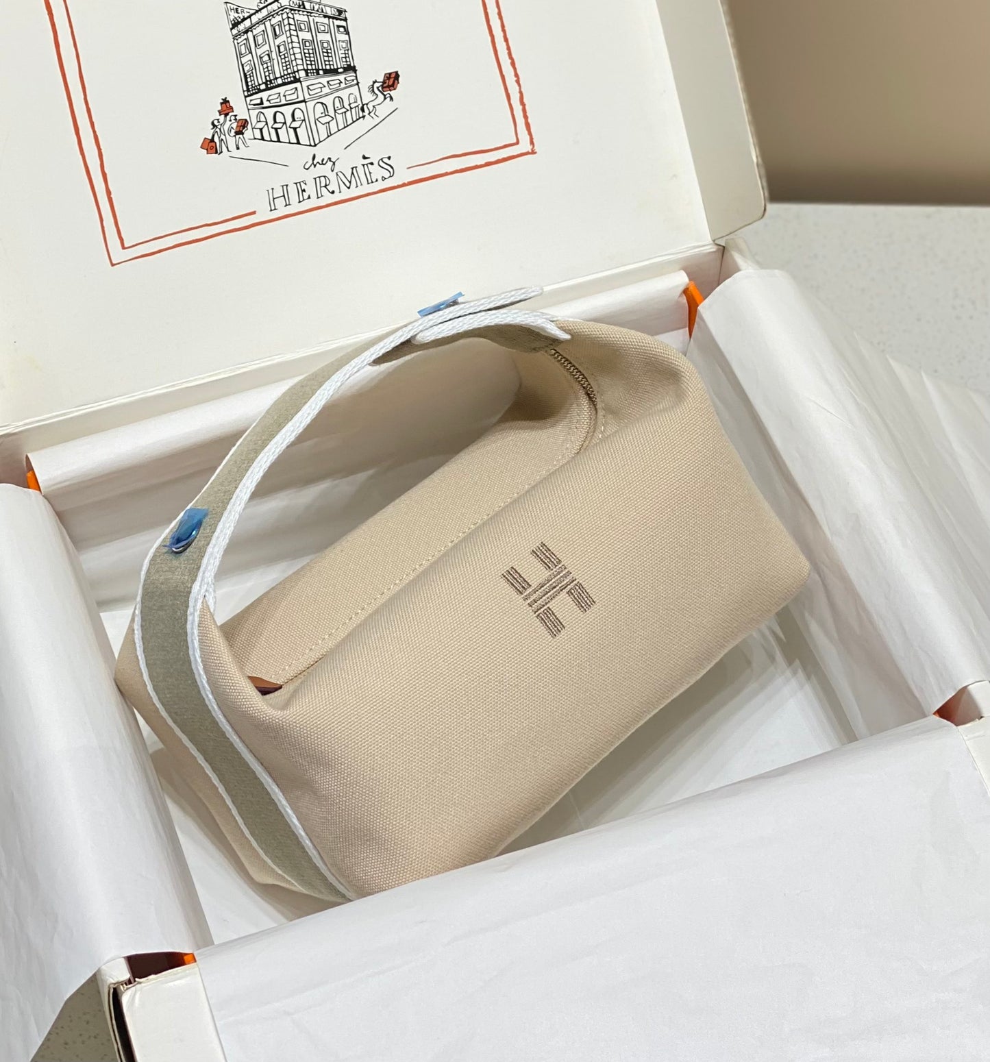 Hermès Trousse Bride-A-Brac Canvas Pouch
