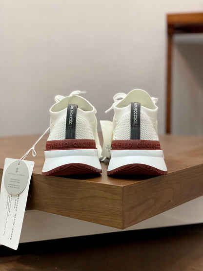 Brunello Cucinelli Flyknit Cashmere Lace-Up Sneakers – Spring/Summer Collection – 25SS