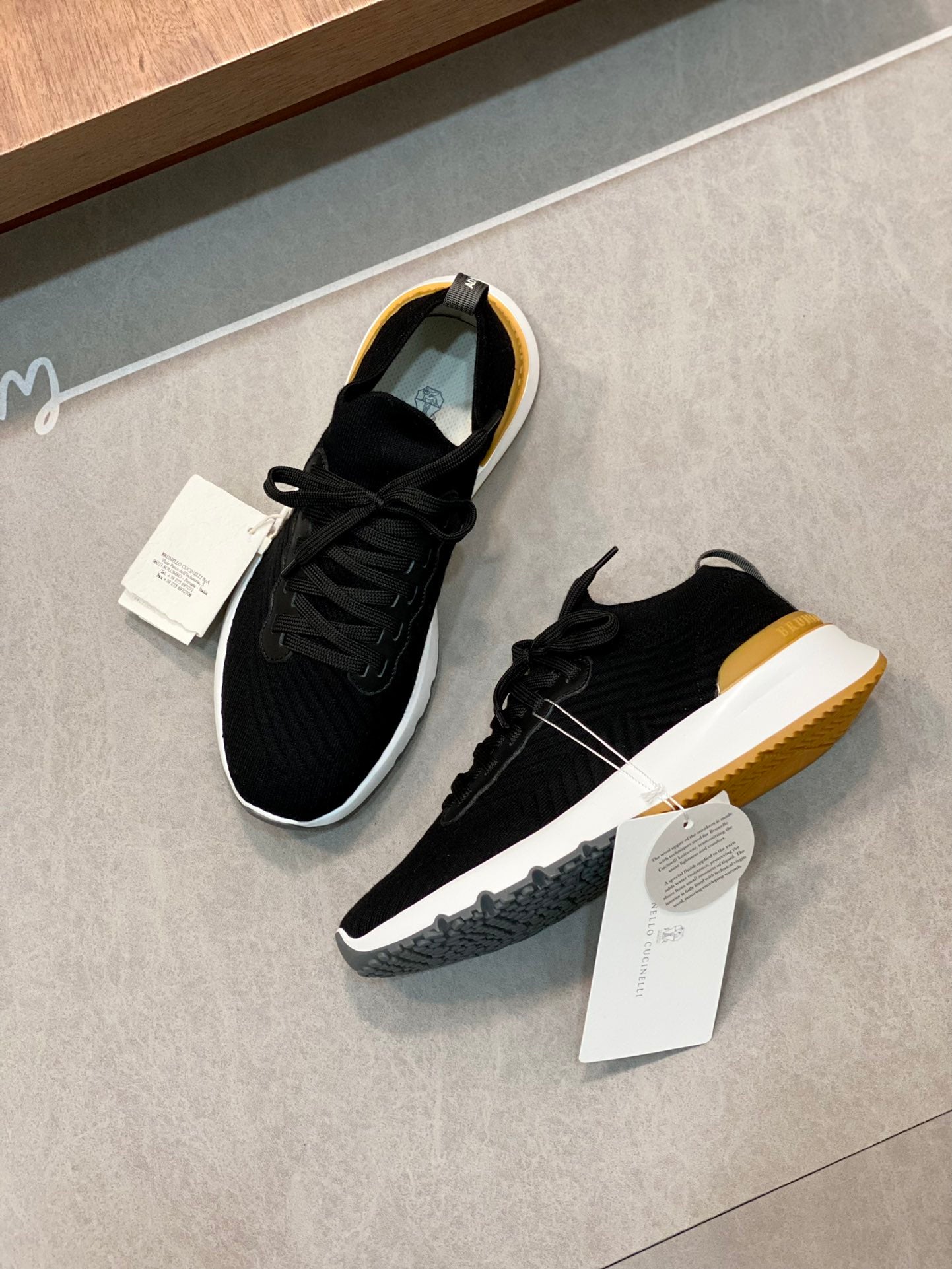 Brunello Cucinelli Flyknit Cashmere Lace-Up Sneakers – Spring/Summer Collection – 25SS