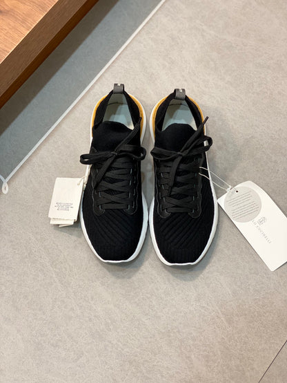 Brunello Cucinelli Flyknit Cashmere Lace-Up Sneakers – Spring/Summer Collection – 25SS