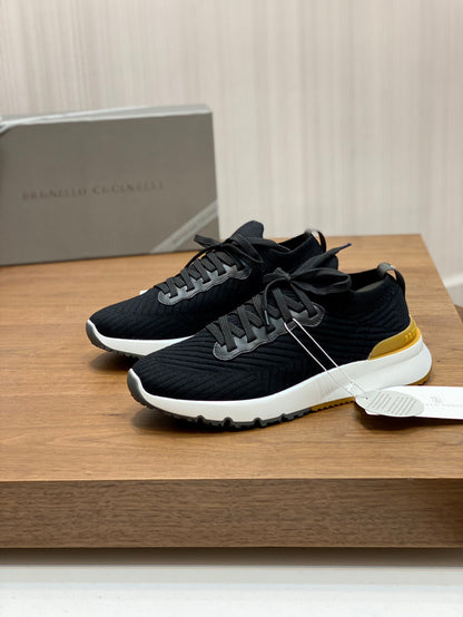Brunello Cucinelli Flyknit Cashmere Lace-Up Sneakers – Spring/Summer Collection – 25SS