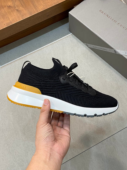 Brunello Cucinelli Flyknit Cashmere Lace-Up Sneakers – Spring/Summer Collection – 25SS