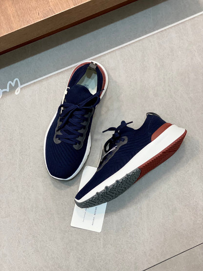Brunello Cucinelli Flyknit Cashmere Lace-Up Sneakers – Spring/Summer Collection – 25SS