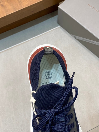 Brunello Cucinelli Flyknit Cashmere Lace-Up Sneakers – Spring/Summer Collection – 25SS