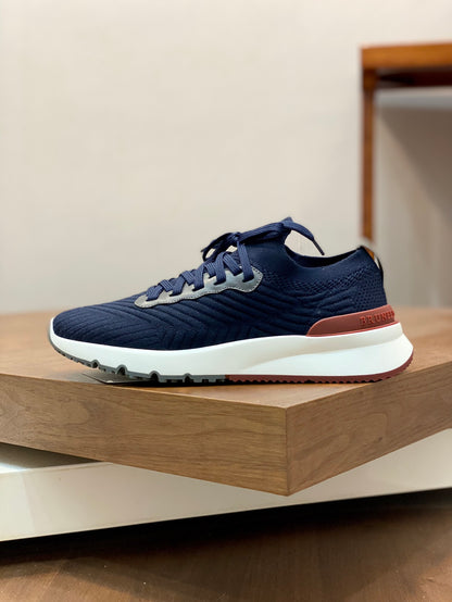 Brunello Cucinelli Flyknit Cashmere Lace-Up Sneakers – Spring/Summer Collection – 25SS