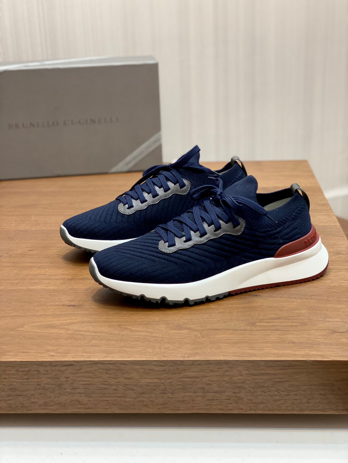 Brunello Cucinelli Flyknit Cashmere Lace-Up Sneakers – Spring/Summer Collection – 25SS