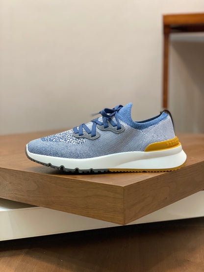 Brunello Cucinelli Flyknit Cashmere Lace-Up Sneakers – Spring/Summer Collection – 25SS
