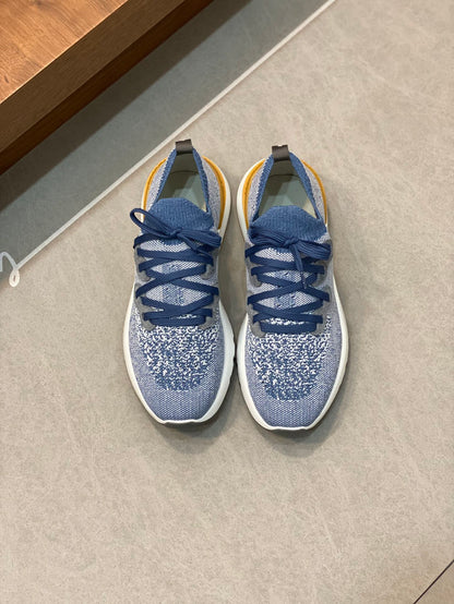 Brunello Cucinelli Flyknit Cashmere Lace-Up Sneakers – Spring/Summer Collection – 25SS