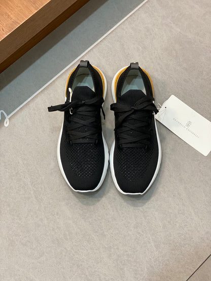 Brunello Cucinelli Flyknit Cashmere Lace-Up Sneakers – Spring/Summer Collection – 25SS