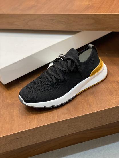 Brunello Cucinelli Flyknit Cashmere Lace-Up Sneakers – Spring/Summer Collection – 25SS