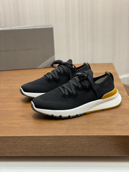 Brunello Cucinelli Flyknit Cashmere Lace-Up Sneakers – Spring/Summer Collection – 25SS