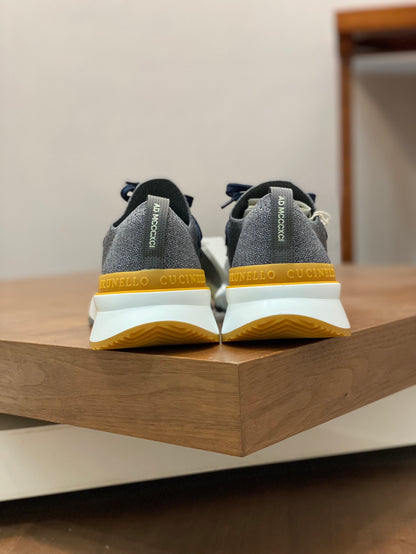 Brunello Cucinelli Flyknit Cashmere Lace-Up Sneakers – Spring/Summer Collection – 25SS