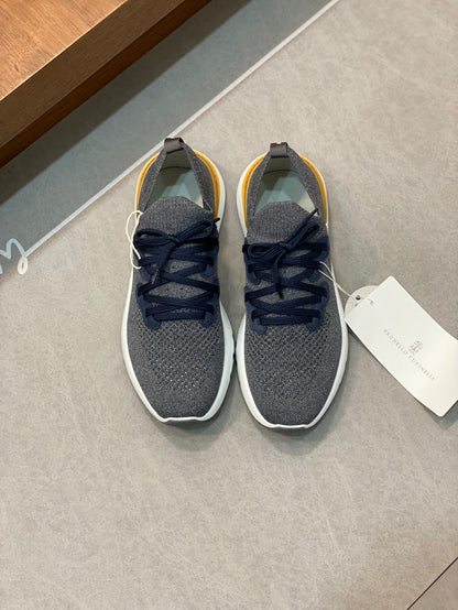 Brunello Cucinelli Flyknit Cashmere Lace-Up Sneakers – Spring/Summer Collection – 25SS