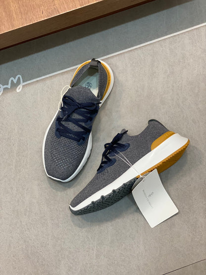 Brunello Cucinelli Flyknit Cashmere Lace-Up Sneakers – Spring/Summer Collection – 25SS
