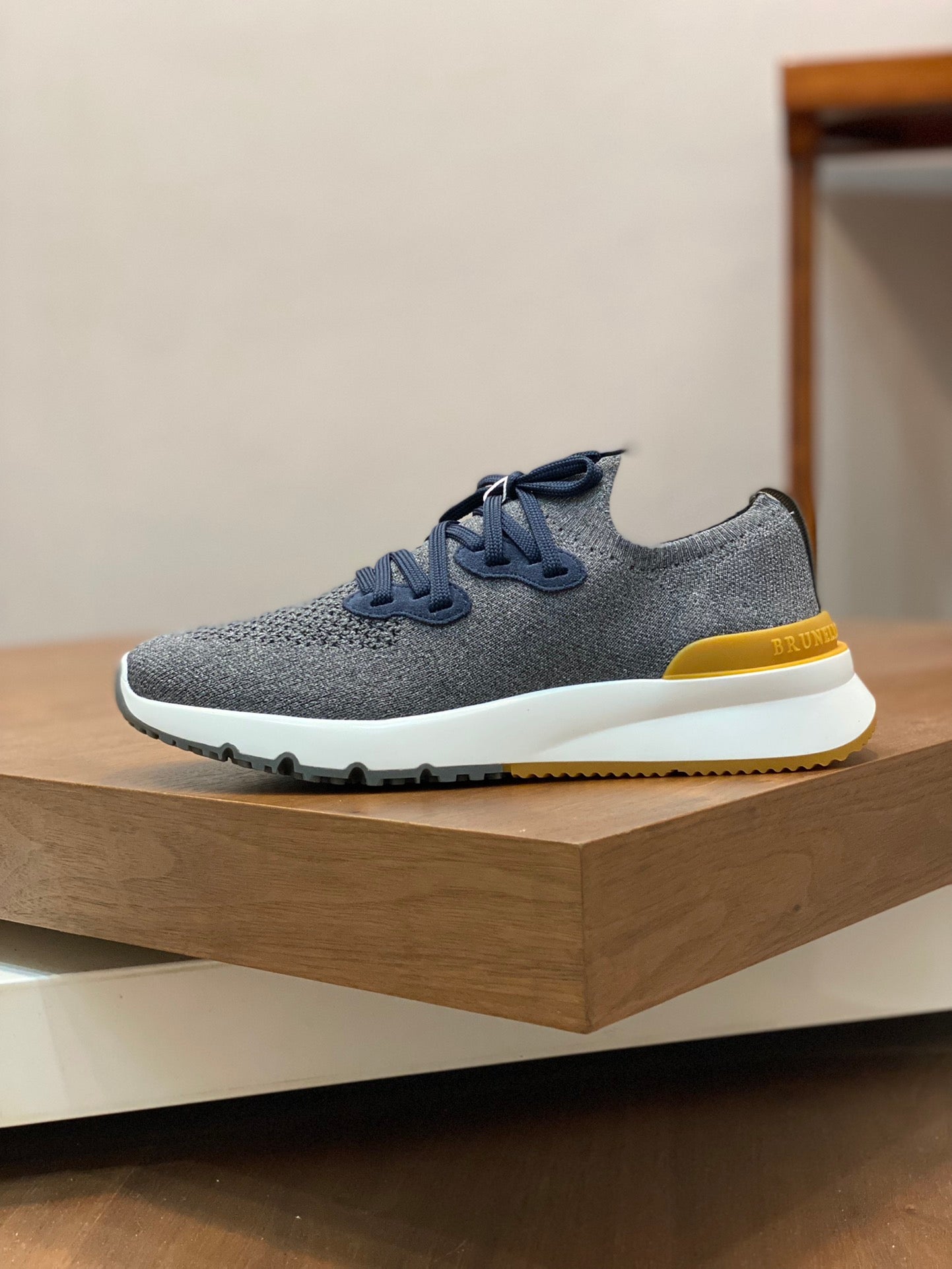 Brunello Cucinelli Flyknit Cashmere Lace-Up Sneakers – Spring/Summer Collection – 25SS
