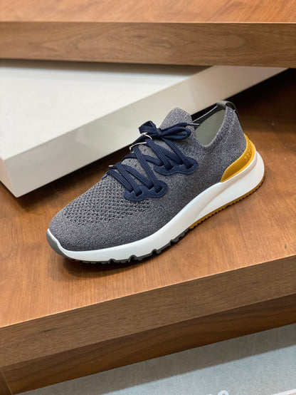 Brunello Cucinelli Flyknit Cashmere Lace-Up Sneakers – Spring/Summer Collection – 25SS