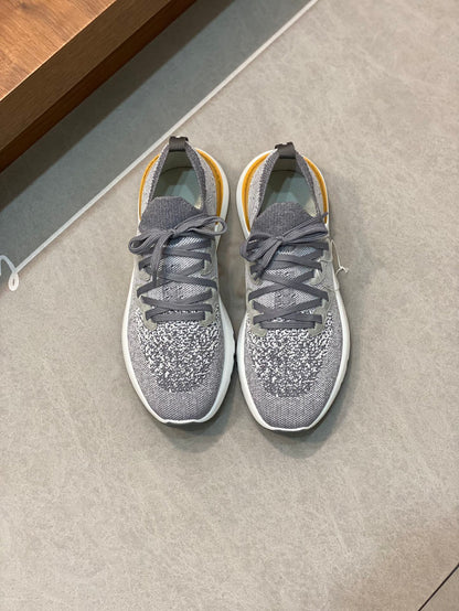 Brunello Cucinelli Flyknit Cashmere Lace-Up Sneakers – Spring/Summer Collection – 25SS