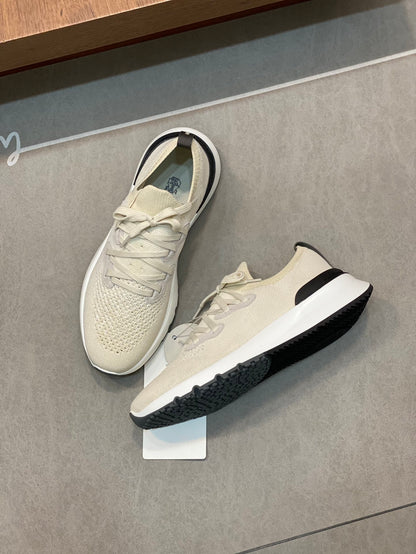 Brunello Cucinelli Flyknit Cashmere Lace-Up Sneakers – Spring/Summer Collection – 25SS