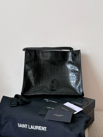Saint Laurent Niki Tote Bag – Crocodile Embossed