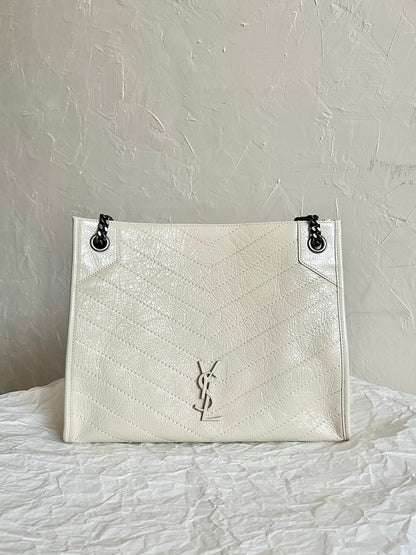 Saint Laurent Niki Waxed Leather Tote Bag