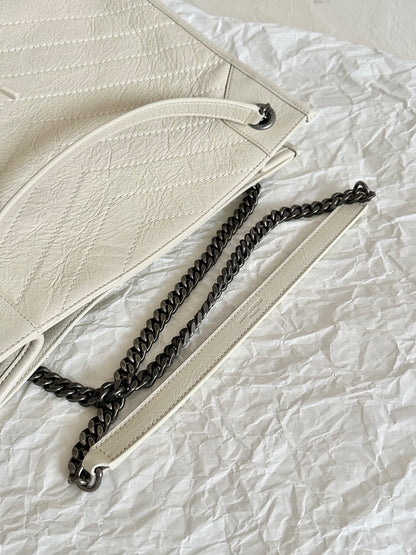 Saint Laurent Niki Waxed Leather Tote Bag