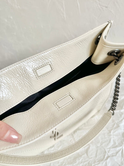 Saint Laurent Niki Waxed Leather Tote Bag
