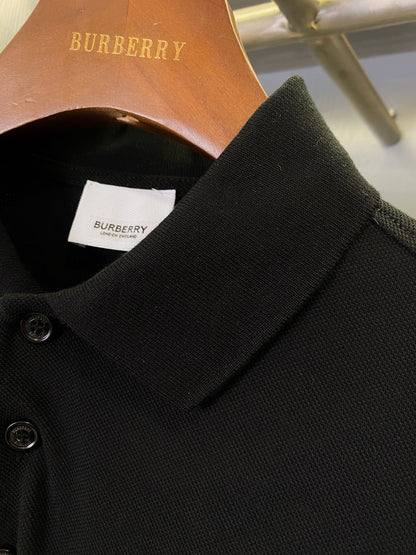 Burberry Horse Embroidered Piqué Cotton Polo Shirt