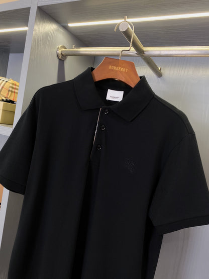 Burberry Horse Embroidered Piqué Cotton Polo Shirt