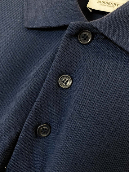 Burberry Equestrian Knight Piqué Cotton Polo Shirt
