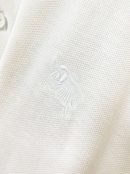 Burberry Horse Embroidered Piqué Cotton Polo Shirt